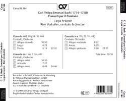 Produktbild: Cembalokonzerte WQ 5,26,34