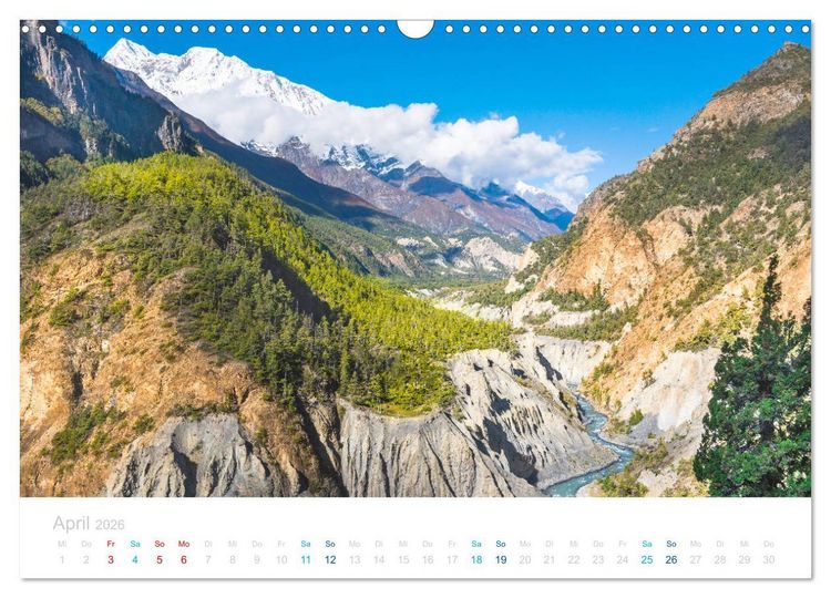 Produktbild: Abenteuer Himalaya - Fernwandern im Annapurna (Wandkalender 2026 DIN A3 quer), CALVENDO Monatskalender