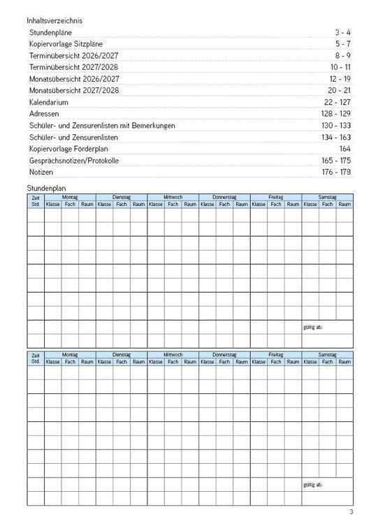 Produktbild: Lehrerkalender - Planer f&uuml;r Lehrerinnen und Lehrer 2026/27