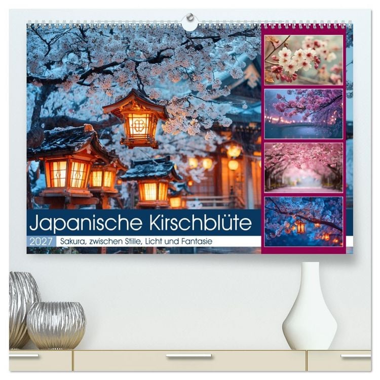 Produktbild: Japanische Kirschbl&uuml;te (hochwertiger Premium Wandkalender 2027 DIN A2 quer), Kunstdruck in Hochglanz