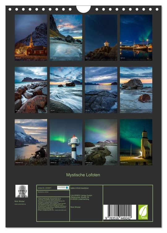 Produktbild: Mystische Lofoten (Wandkalender 2026 DIN A4 hoch), CALVENDO Monatskalender