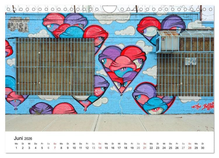 Produktbild: Brooklyn Street Art (Wandkalender 2026 DIN A4 quer), CALVENDO Monatskalender