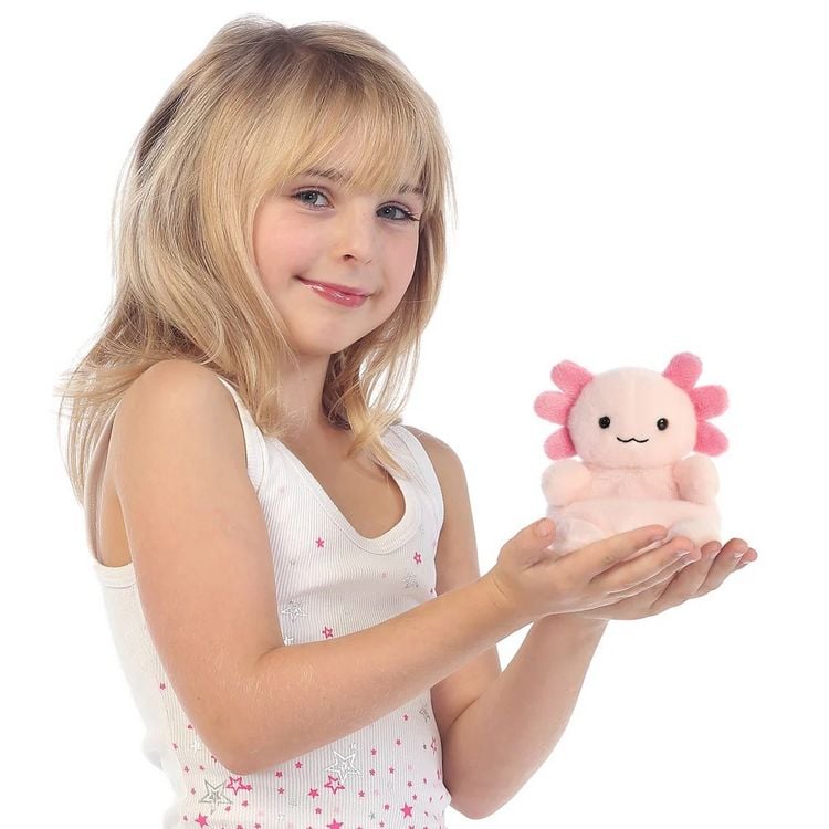 Produktbild: Aurora 77116 - Palm Pals Spudsters Axel Axolotl, Pl&uuml;schtier, 20 cm