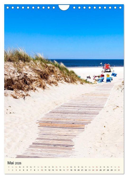 Produktbild: LANGEOOG Strandspaziergang (Wandkalender 2026 DIN A4 hoch), CALVENDO Monatskalender