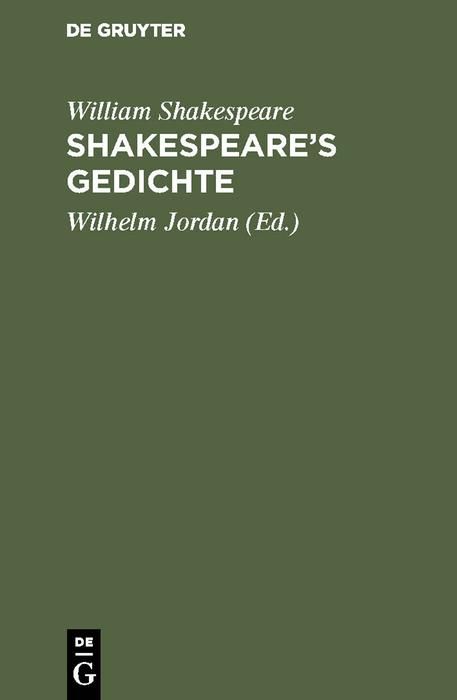 Produktbild: Shakespeare's Gedichte