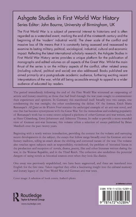 Produktbild: German Literature and the First World War