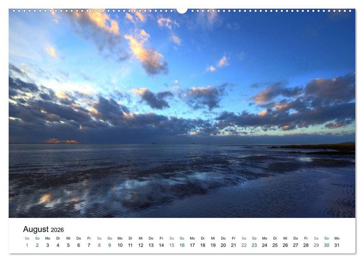 Produktbild: Nordseebad Wremen - Strandimpressionen (Wandkalender 2026 DIN A2 quer), CALVENDO Monatskalender