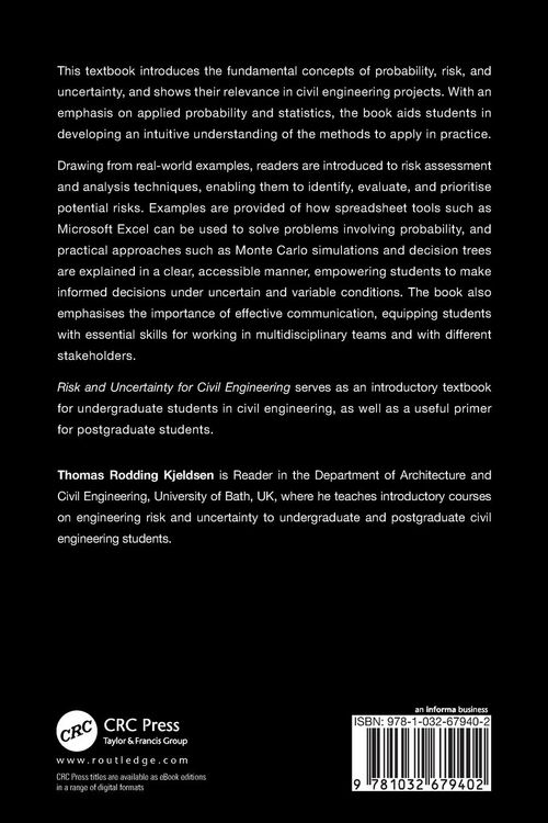 Produktbild: Risk and Uncertainty for Civil Engineering
