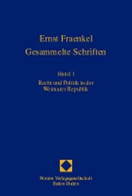 Produktbild: Recht und Politik in der Weimarer Republik