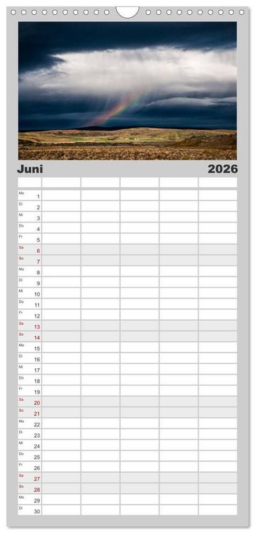 Produktbild: Familienplaner 2026 - Licht des Nordens mit 5 Spalten (Wandkalender, 21 x 45 cm) CALVENDO