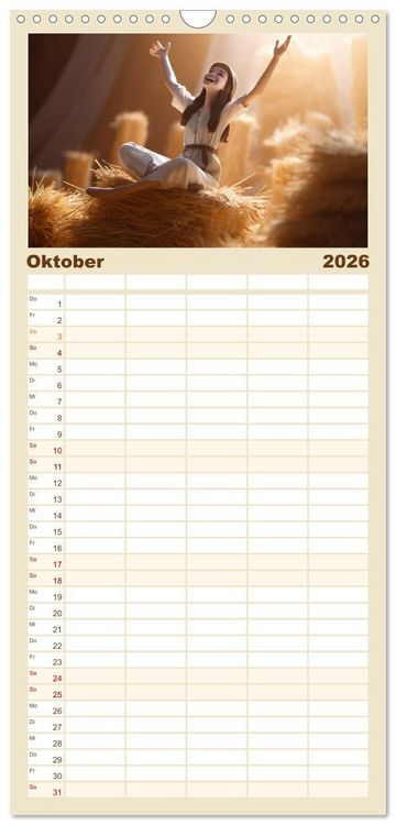Produktbild: Familienplaner 2026 - Gl&uuml;cklich wie im M&auml;rchen mit 5 Spalten (Wandkalender, 21 x 45 cm) CALVENDO