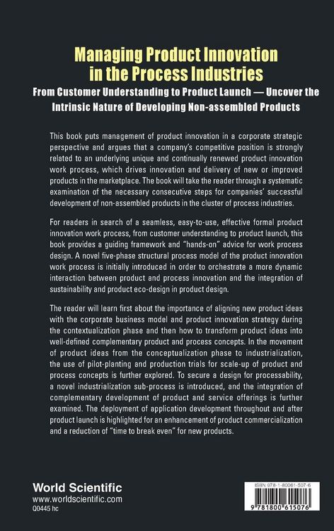 Produktbild: Managing Product Innovation in The Process Industries