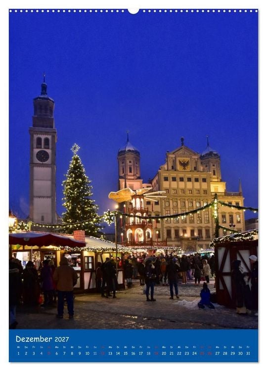 Produktbild: Spaziergang durch Augsburg (Wandkalender 2027 DIN A2 hoch), CALVENDO Monatskalender