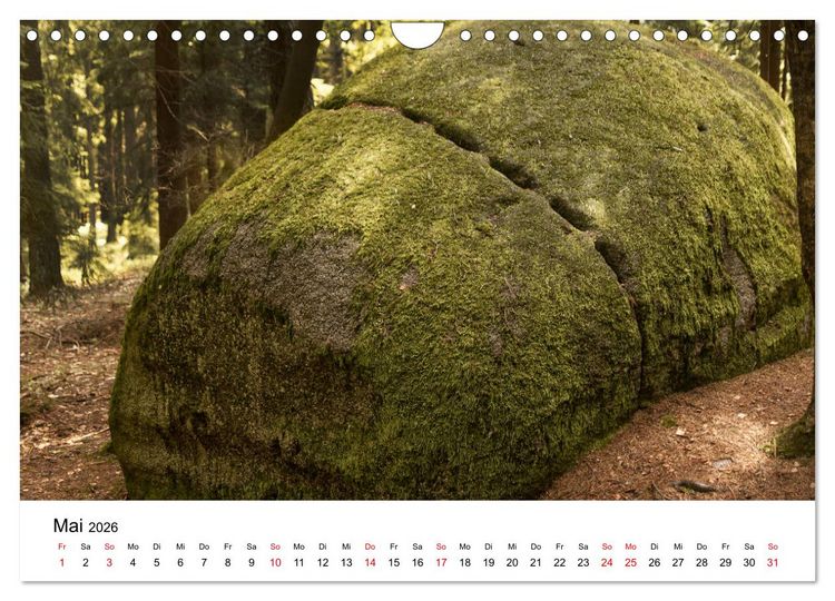 Produktbild: Granitwelten im Waldviertel (Wandkalender 2026 DIN A4 quer), CALVENDO Monatskalender