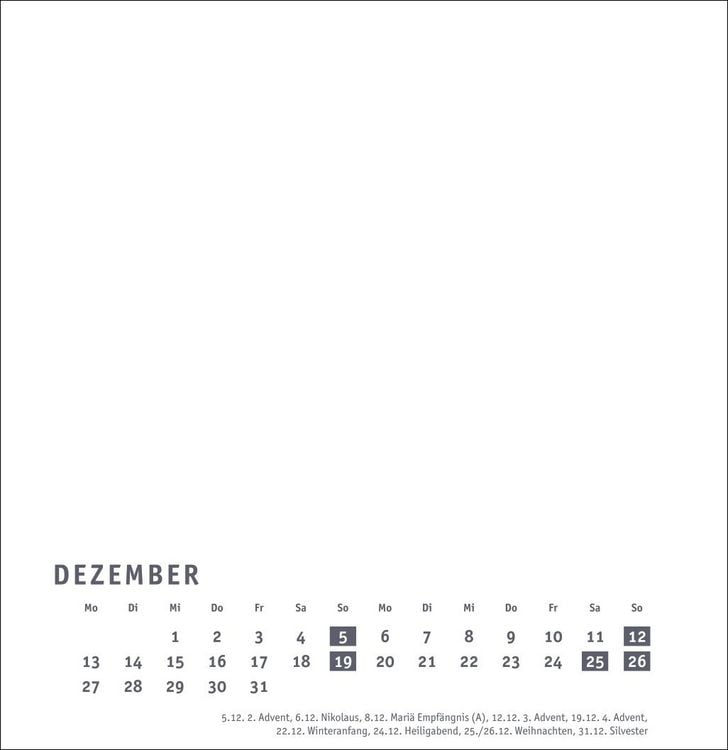 Produktbild: Premium-Bastelkalender wei&szlig; gro&szlig; 2027