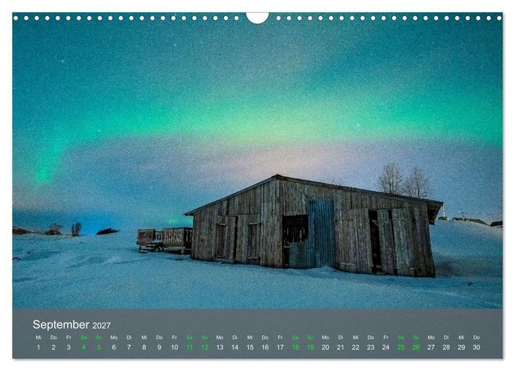 Produktbild: Naturwunder Polarlicht (Wandkalender 2027 DIN A3 quer), CALVENDO Monatskalender
