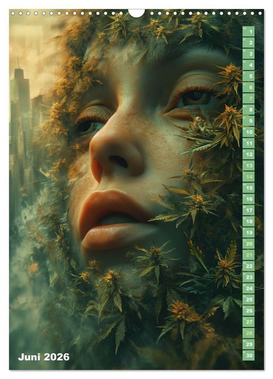 Produktbild: Rauschende Aussichten - Der ultimative Cannabis-Kalender (Wandkalender 2026 DIN A3 hoch), CALVENDO Monatskalender