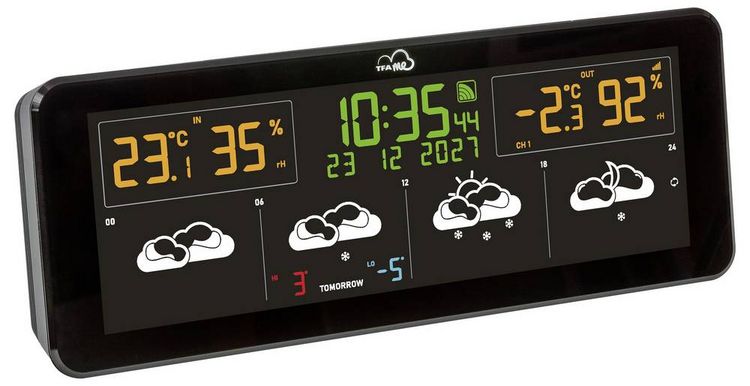 Produktbild: TFA Dostmann TFA.me ID-07 35.8107.01 WLAN-Wetterstation Vorhersage f&uuml;r 4 Tage Anzahl Sensoren max. 50