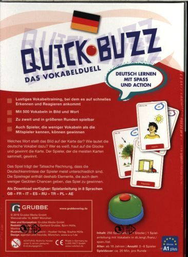 Produktbild: QUICK BUZZ &ndash; Das Vokabelduell &ndash; Deutsch