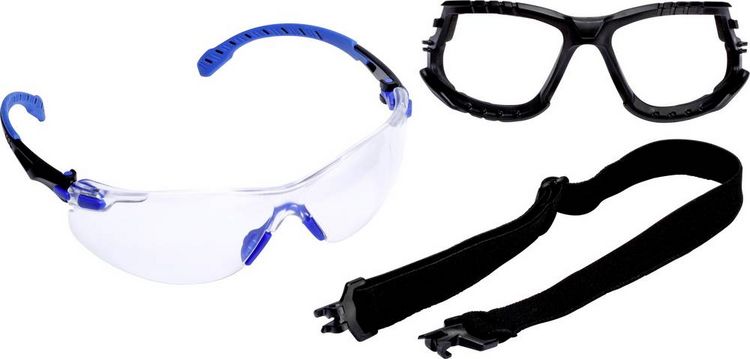 Produktbild: 3M S1101SGAFKT Schutzbrille mit Antibeschlag-Schutz Blau-Schwarz EN 166 DIN 166