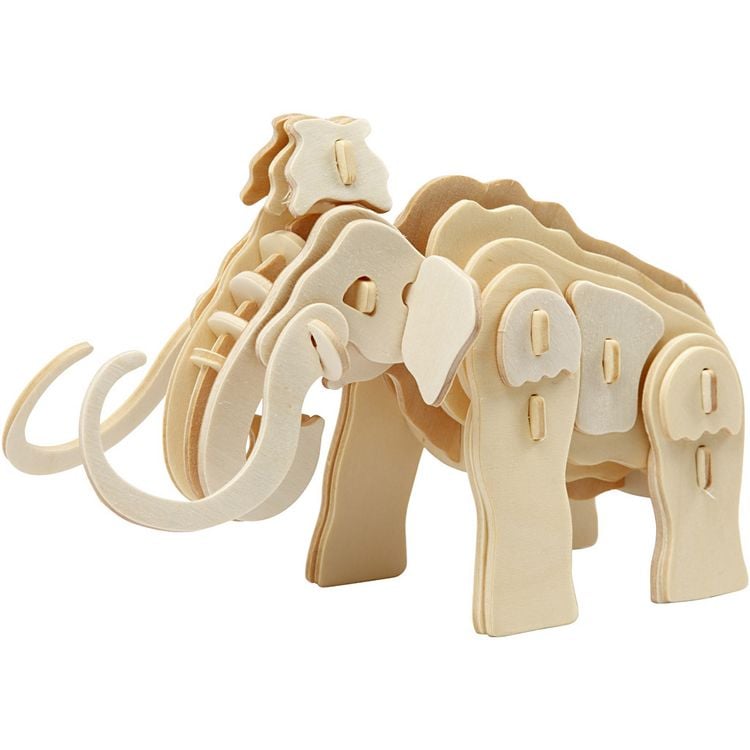 Produktbild: Creativ Company 3D-Figuren zum Zusammensetzen, Mammut, Gr&ouml;&szlig;e 19x8,5x11 cm, 1 Stk