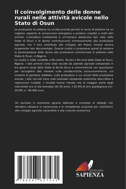Produktbild: Il coinvolgimento delle donne rurali nelle attivit&agrave; avicole nello Stato di Osun