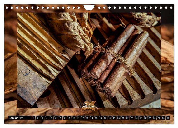 Produktbild: Tobacco - Genuss und Flair der Tabakkultur (Wandkalender 2026 DIN A4 quer), CALVENDO Monatskalender