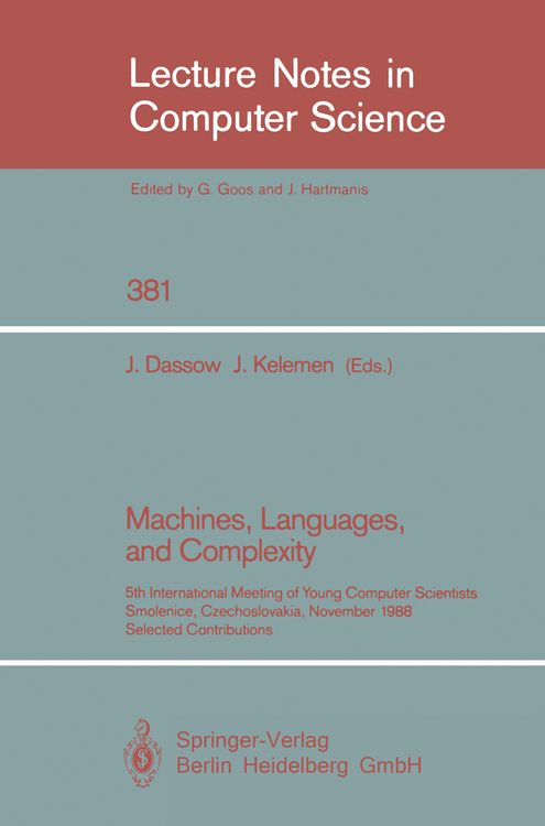 Produktbild: Machines, Languages, and Complexity