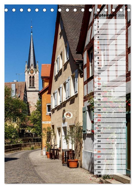 Produktbild: Schwabach Geburtstagskalender (Tischkalender 2026 DIN A5 hoch), CALVENDO Monatskalender