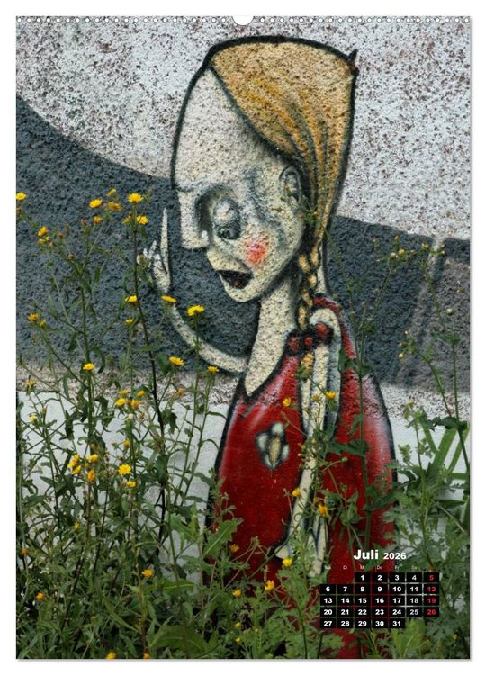 Produktbild: Graffiti & Streetart 2026 (Wandkalender 2026 DIN A2 hoch), CALVENDO Monatskalender