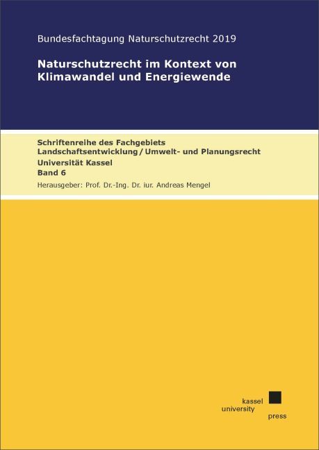Produktbild: Naturschutzrecht im Kontext von Klimawandel und Energiewende