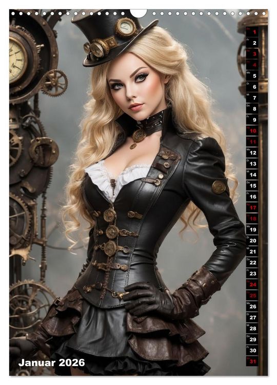 Produktbild: Steampunk Divas (Wandkalender 2026 DIN A3 hoch), CALVENDO Monatskalender