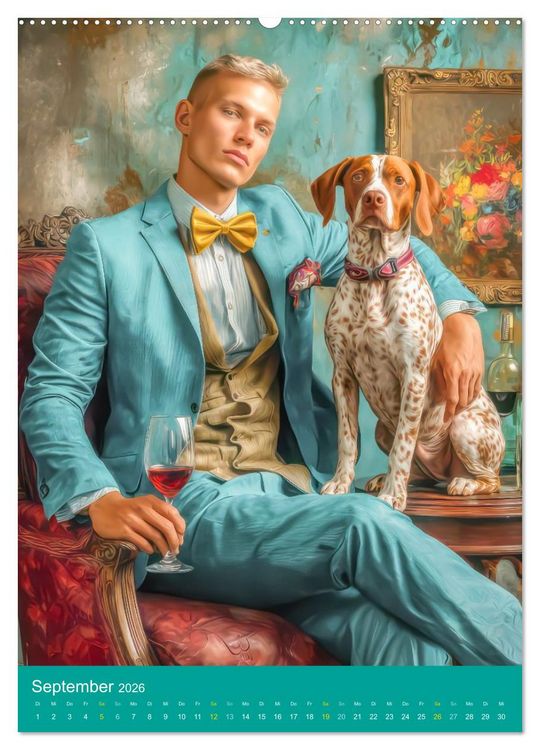 Produktbild: Superreiche - Dandyhafte Eleganz im Retro-Look (Wandkalender 2026 DIN A2 hoch), CALVENDO Monatskalender