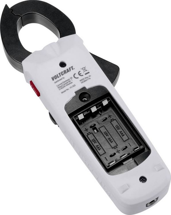Produktbild: VOLTCRAFT VC-522 Stromzange digital CAT III 600V Anzeige (Counts): 4000