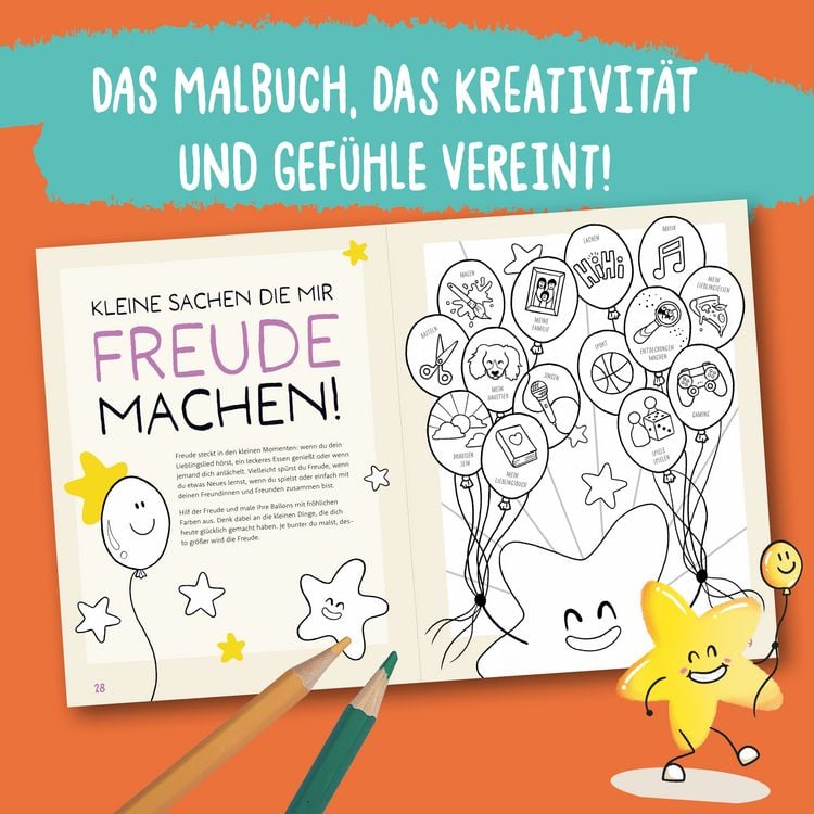 Produktbild: Little Hearts - Big Feelings - Mein Gef&uuml;hle-Malbuch