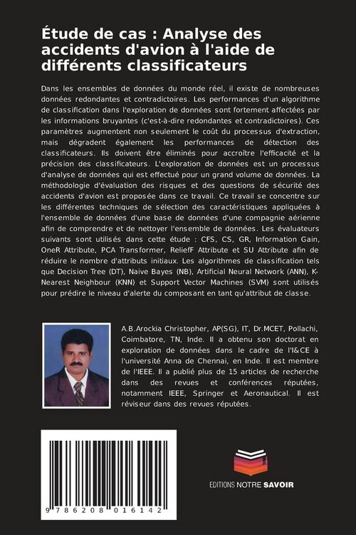 Produktbild: &Eacute;tude de cas : Analyse des accidents d'avion &agrave; l'aide de diff&eacute;rents classificateurs