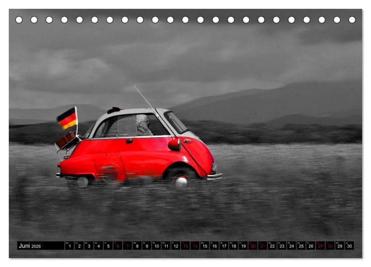 Produktbild: Historische Kleinwagen Made in Germany ART GALERIE (Tischkalender 2026 DIN A5 quer), CALVENDO Monatskalender