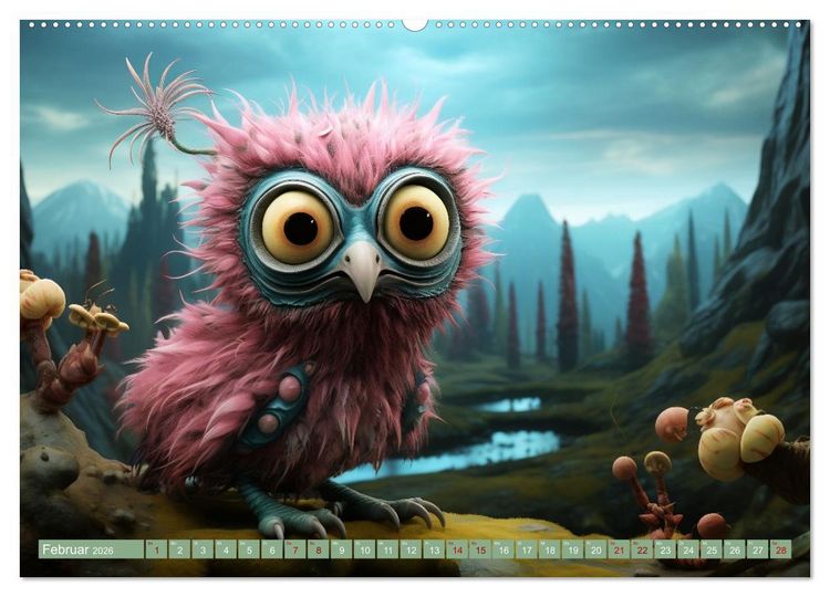 Produktbild: Galaktische Wesen (Wandkalender 2026 DIN A2 quer), CALVENDO Monatskalender