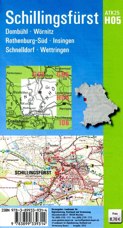 Produktbild: Schillingsf&uuml;rst 1:25 000