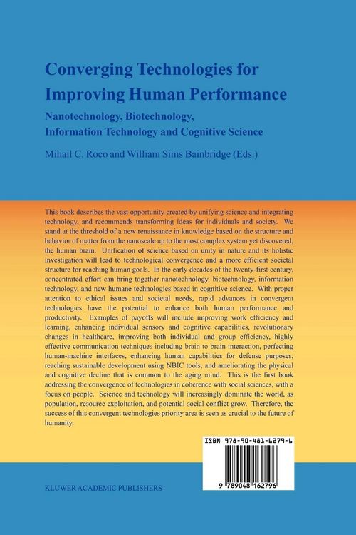 Produktbild: Converging Technologies for Improving Human Performance