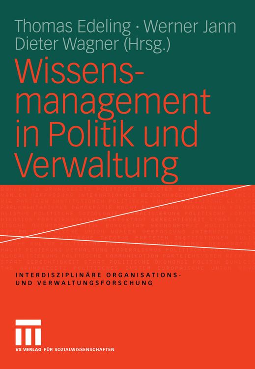 Produktbild: Wissensmanagement in Politik und Verwaltung