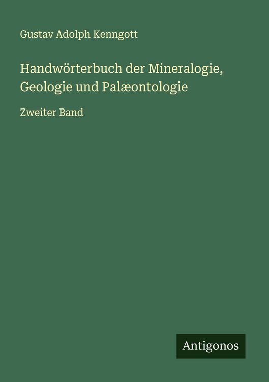 Produktbild: Handw&ouml;rterbuch der Mineralogie, Geologie und Pal&aelig;ontologie