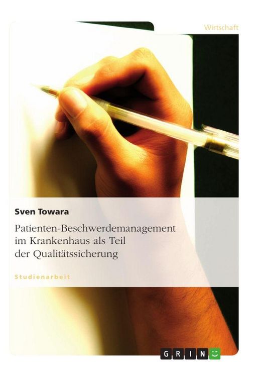 Produktbild: Patienten-Beschwerdemanagement im Krankenhaus als Teil der Qualit&auml;tssicherung