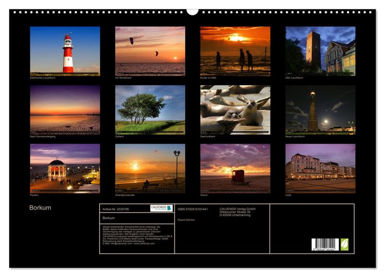 Produktbild: Borkum (Wandkalender 2026 DIN A2 quer), CALVENDO Monatskalender