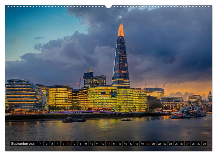 Produktbild: Wundervolles London (hochwertiger Premium Wandkalender 2026 DIN A2 quer), Kunstdruck in Hochglanz