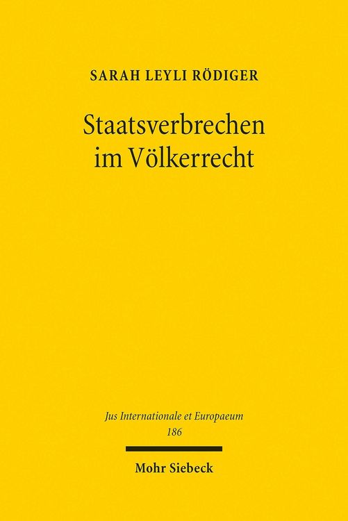 Produktbild: Staatsverbrechen im V&ouml;lkerrecht