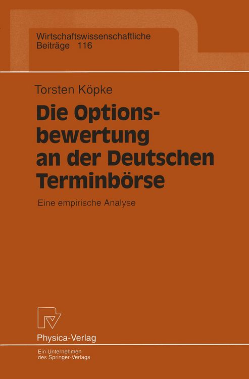 Produktbild: Die Optionsbewertung an der Deutschen Terminb&ouml;rse