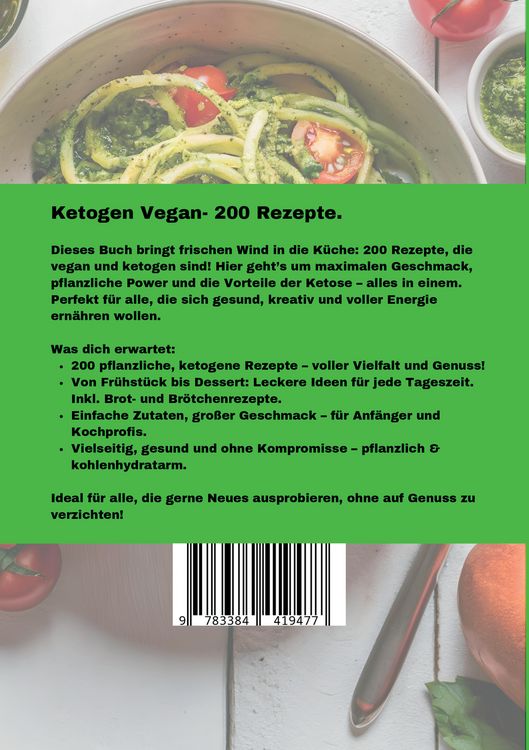 Produktbild: Ketogen Vegan- 200 vegane, ketogene Rezepte.