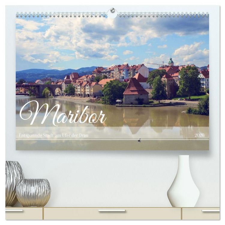 Produktbild: Maribor - Entspannde Stadt am Ufer der Drau (hochwertiger Premium Wandkalender 2026 DIN A2 quer), Kunstdruck in Hochglanz