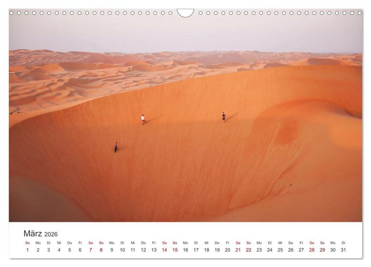 Produktbild: Die D&uuml;nen in der W&uuml;ste von Abu Dhabi (Wandkalender 2026 DIN A3 quer), CALVENDO Monatskalender